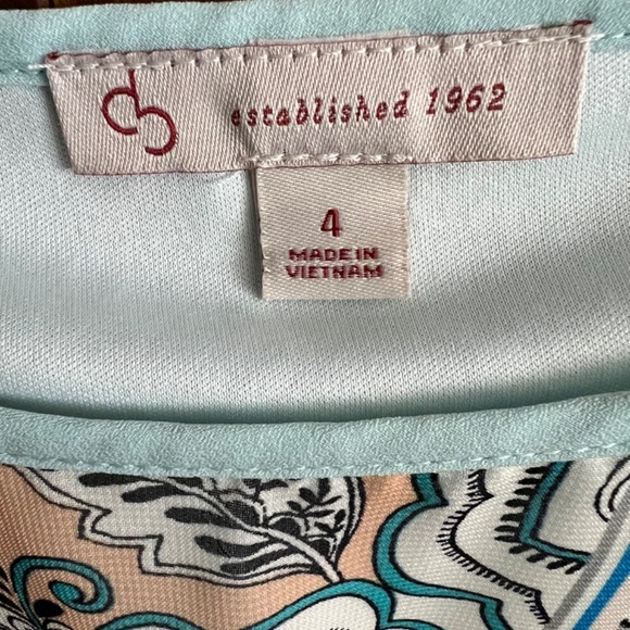 Dress Barn Drape Sleeve Print Dress Size 4 - Picture 4 of 7